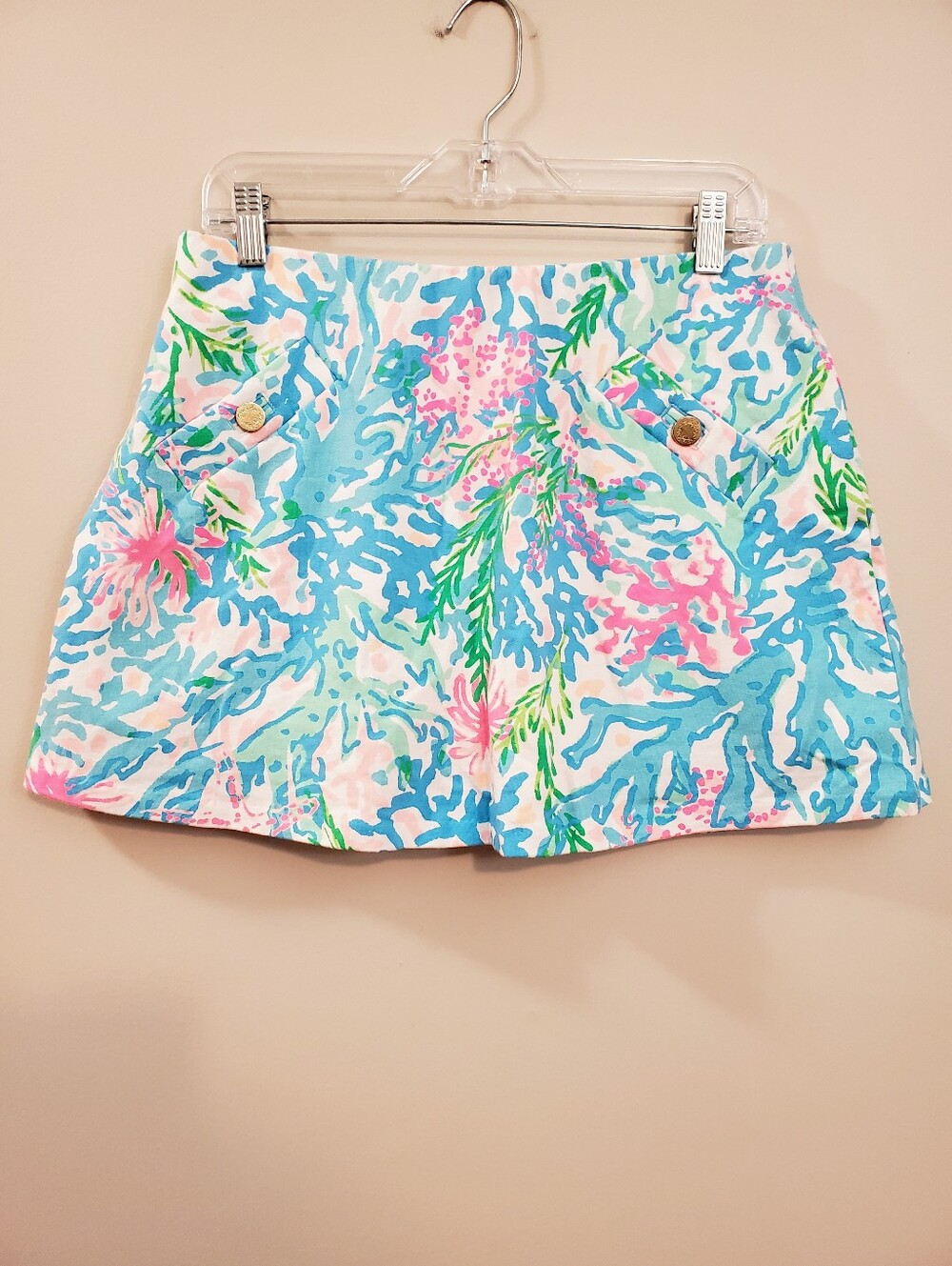 Lilly Pulitzer - Madison Skort in "Coral Bay" Print - Size M